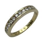 ティファニー TIFFANY＆CO チャネルセッティングハーフエタニティダイヤリング ゴールド 750 ジュエリー 中古