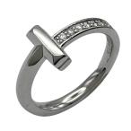 ティファニー TIFFANY＆CO Tワンナローダイヤリング ホワイトゴールド Au750 ジュエリー 中古