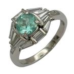 パライバトルマリンリング プラチナ Pt900 ジュエリー 中古