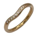 ティファニー TIFFANY＆CO カーブド9Pダイヤリング ピンクゴールド Au750 ジュエリー 中古