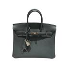 エルメス HERMES バーキン２５ U刻 カーキシルバー金具 トゴ ハンドバッグ レディース 中古