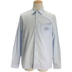 プラダ PRADA ロゴ刺〓長袖シャツ UCN425 ブルー コットン 長袖シャツ メンズ 中古