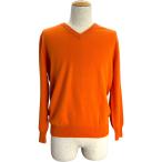 エルメス HERMES カシミヤ長袖セーター オレンジ カシミヤ セーター メンズ 中古