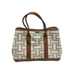 エルメス HERMES ガーデンパーティTPM □L アイボリー トワルモザイク ハンドバッグ レディース 中古