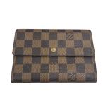ルイ・ヴィトン LOUIS VUITTON ポルトトレゾール・エテュイパピエ N61202 ブラウン ダミエ 長財布 レディース 中古