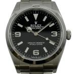 ロレックス ROLEX エクスプローラー36 124270 ブラック ステンレススチール 腕時計 メンズ 中古