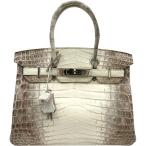 エルメス HERMES バーキン30 X刻 ヒマラヤ シルバー金具 ニロティカスマット ハンドバッグ レディース 中古
