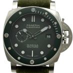 パネライ PANERAI サブマーシブル マリーナ ミリターレ PAM01697 グリーン ステンレススチール 腕時計 メンズ 中古