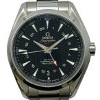 オメガ OMEGA シーマスター アクアテラ GMT コーアクシャル 231.10.43.22.01.001 ブラック ステンレススチール 腕時計 メンズ 中古