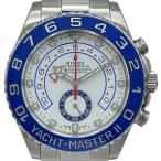 ロレックス ROLEX ヨットマスター2 116680 ホワイト ステンレススチール 腕時計 メンズ 中古