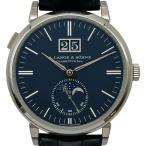 ランゲ＆ゾーネ A.LANGE&amp;SOHNE サクソニア ムーンフェイズ 384.029（LSLS3843AV) ブラック ホワイトゴールド 腕時計 メンズ 中古