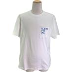 ショッピングロエベ ロエベ LOEWE アナグラムロゴ ポケットTシャツ H526Y22X99 ホワイト コットン 半袖Ｔシャツ メンズ 中古