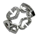 カルティエ Cartier Cハートダイヤリング ホワイトゴールド 750 ジュエリー 中古