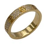 カルティエ Cartier ミニラブリング フルパヴェダイヤ ゴールド Au750 ジュエリー 中古