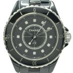 シャネル CHANEL J12 33MM H5701 ブラック セラミック 腕時計 レディース 中古