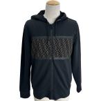 フェンディ FENDI FF総柄メッシュデザインパーカー FAF533 ブラック コットン パーカー メンズ 中古