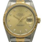 ロレックス ROLEX デイトジャスト 16233G シャンパンゴールド ゴールド/ステンレススチール 腕時計 メンズ 中古