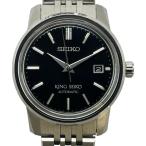 セイコー SEIKO キングセイコー SDKA007(6L35-00G0) ブラック ステンレススチール 腕時計 メンズ 中古