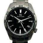 グランドセイコー Grand Seiko スポーツコレクション 9Fクォーツ GMT SBGN027(9F86-0KA0) ブラック ステンレススチール 腕時計 メンズ 中古