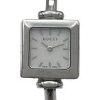グッチ GUCCI バングルウォッチ スクエア 1900L ホワイトシェル ステンレススチール 腕時計 レディース 中古