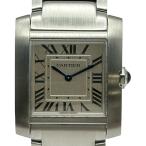 カルティエ Cartier タンクフランセーズ MM WSTA0074 シルバー ステンレススチール 腕時計 レディース 中古