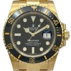 ロレックス ROLEX サブマリーナ 116618LN ブラック ゴールド 腕時計 メンズ 中古