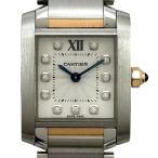 カルティエ Cartier タンクフランセーズ SM  WE110004 アイボリー ピンクゴールド/ステンレススチール クオーツ レディース 腕時計 中古】CARTIER TANK FRANCAISE SMALL MODEL カルティエ タンク
