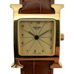 エルメス HERMES Hウォッチ HH1.201 ゴールド ステンレススチール/ゴールドメッキ 腕時計 レディース 中古