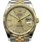 ロレックス ROLEX デイトジャスト36 126233 フルーテッドモチーフ ステンレススチール/ゴールド 腕時計 メンズ 中古