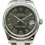 ロレックス ROLEX デイトジャスト31 278240 グレー ステンレススチール 腕時計 レディース 中古