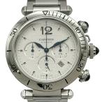 カルティエ Cartier パシャドゥカルティエクロノグラフ WSPA0018 シルバー ステンレススチール 腕時計 メンズ 中古