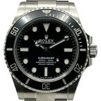 ロレックス ROLEX サブマリーナノンデイト 124060 ブラック ステンレススチール 腕時計 メンズ 中古