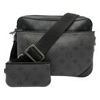  Louis * Vuitton LOUIS VUITTON Trio *mesenja-M69443 черный / серый монограмма Eclipse Rebirth / кожа мужской б/у 