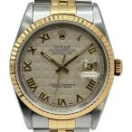 ロレックス ROLEX デイトジャスト 16233 アイボリー/ピラミッド  ゴールド/ステンレススチール  腕時計 メンズ 中古