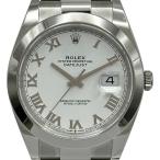 ロレックス ROLEX デイトジャスト41 126300 ホワイト ステンレススチール 腕時計 メンズ 中古