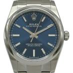 ロレックス ROLEX オイスターパーペチュアル34 124200 ブルー ステンレススチール 腕時計 メンズ 中古