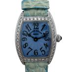 フランク・ミュラー FRANCK MULLER トノウ カーベックス 2502QZD1R ブルー ステンレススチール 腕時計 レディース 中古
