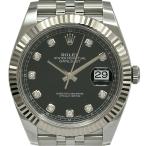 ロレックス ROLEX デイトジャスト41 126334G ブラック ホワイトゴールド/ステンレススチール 腕時計 メンズ 中古