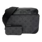  Louis * Vuitton LOUIS VUITTON Trio *mesenja-M69443 черный / серый монограмма Eclipse Rebirth / кожа мужской б/у 