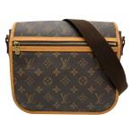  Louis * Vuitton LOUIS VUITTONmesenja-* Boss four ruPM M40106 Brown монограмма / кожа сумка "почтальонка" женский б/у 