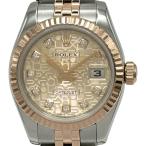 ロレックス ROLEX デイトジャスト26 ホリコン 179171 ピンクゴールド ピンクゴールド/ステンレススチール 腕時計 レディース 中古