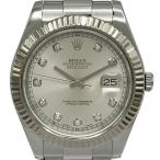 ロレックス ROLEX デイトジャスト2 116334G シルバー ホワイトゴールド/ステンレススチール 腕時計 メンズ 中古