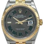ロレックス ROLEX デイトジャスト36 126233 スレート/グリーンローマ  ステンレススチール/ゴールド 腕時計 メンズ 中古