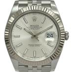 ロレックス ROLEX デイトジャスト41 126334 シルバー ホワイトゴールド/ステンレススチール 腕時計 メンズ 中古