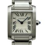 カルティエ Cartier タンク フランセーズ SM W51008Q3 アイボリー ステンレススチール 腕時計 レディース 中古