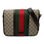  Gucci GUCCI GG плюс Sherry линия сумка "почтальонка" 211130 Brown покрытие парусина / кожа сумка "почтальонка" б/у 