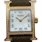 エルメス HERMES Hウォッチ ミニ HH1.173 ホワイトシェル ピンクゴールド 腕時計 レディース 中古
