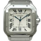 カルティエ Cartier サントス ドゥ カルティエ LM WSSA0018 シルバー ステンレススチール 腕時計 メンズ 中古