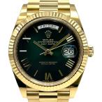 ロレックス ROLEX デイデイト 40 228238 グリーンオンブレ ゴールド 腕時計 メンズ 中古