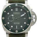 パネライ PANERAI サブマーシブル マリーナ ミリターレ PAM01697 グリーン ステンレススチール 腕時計 メンズ 中古